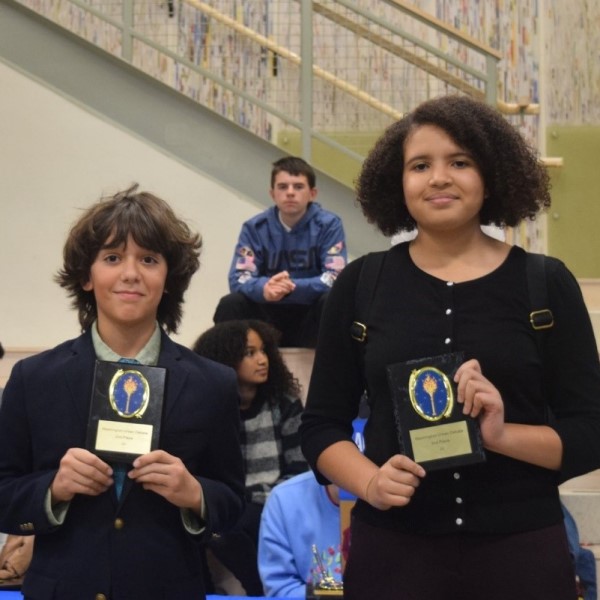 David and Samantha at a local WUDL tournament at DC International in Fall 2019, winning trophies, as usual. 